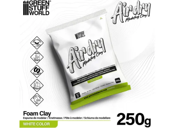 Air Dry Foam Clay 250g - White