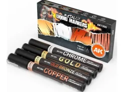 AK Metallic Liquid Markers - 4 stk