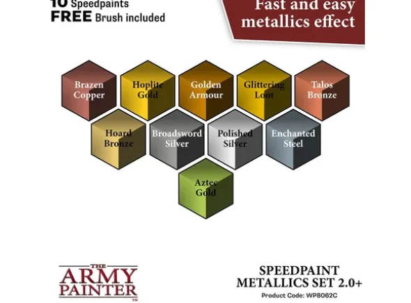 Army Painter Speedpaint Metallic Set 2.0