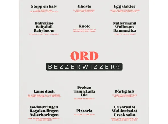 Bezzerwizzer Ord Brettspill