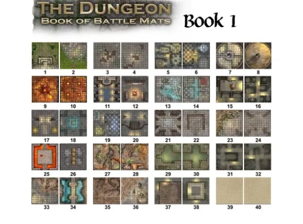 Book Of Battlemats DUNGEON - 80 sider