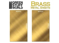 Brass Metal Sheets 60x120mm x2