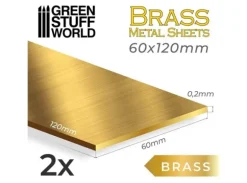 Brass Metal Sheets 60x120mm x2