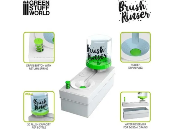 Brush Rinser Fresh Water Rinse Well