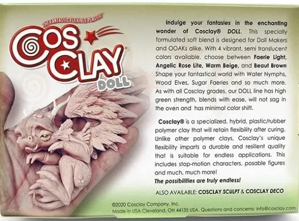 Cosclay Doll Sculpting Clay Warm Beige