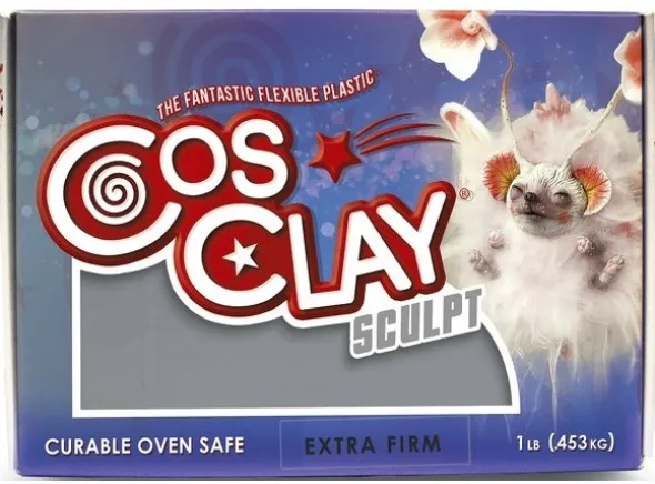Cosclay Sculpting Clay Grey Extra Firm