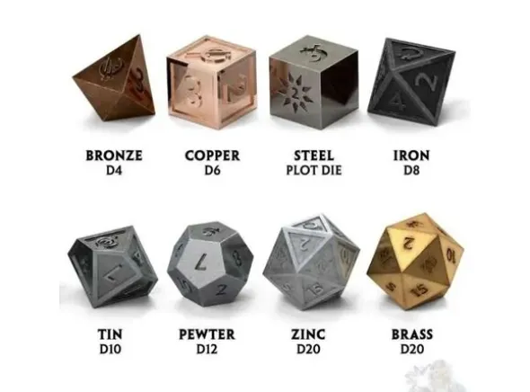 Cosmere RPG Mistborn Deluxe Metal Dice
