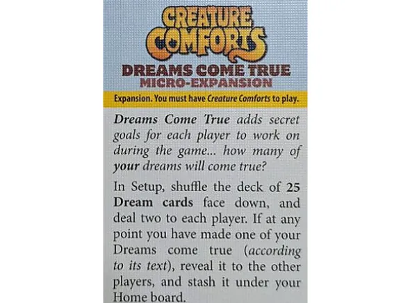 Creature Comforts Dreams Come True Exp