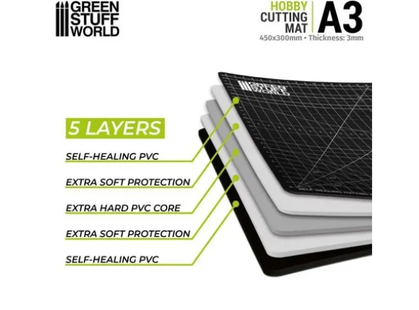 Cutting Mat - A3 45x32cm - Sort