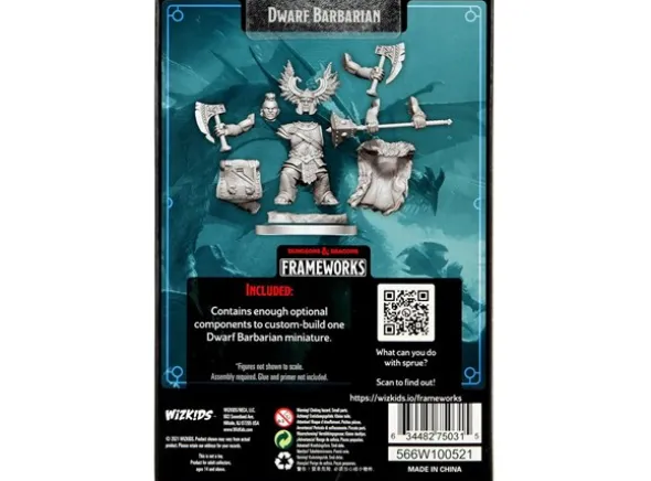 D&D Figur Frameworks Dwarf Barbarian