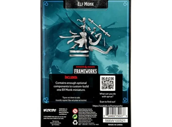 D&D Figur Frameworks Elf Monk Male