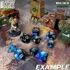 D6 12mm Dice Blue Swirl - 36 stk