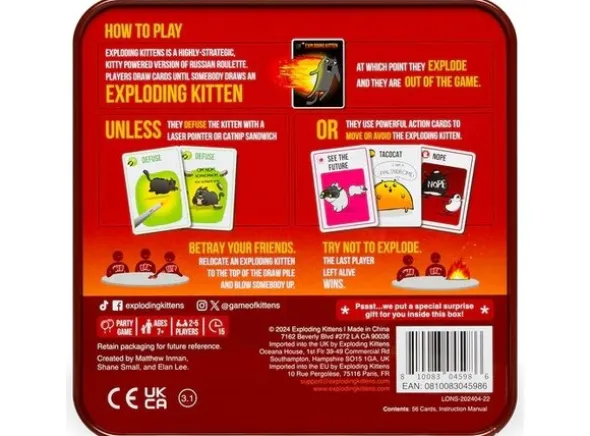 Exploding Kittens Tin Kortspill