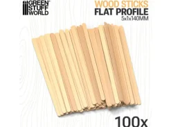 Flat Birch Wood Strips 5mm x100