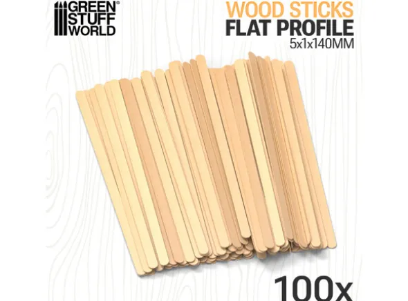 Flat Birch Wood Strips 5mm x100