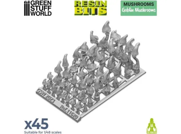 Goblin Mushrooms 3D Printed 1:48 x45
