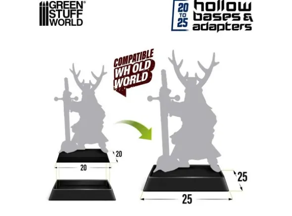 Hollow Plastic Bases 25mm