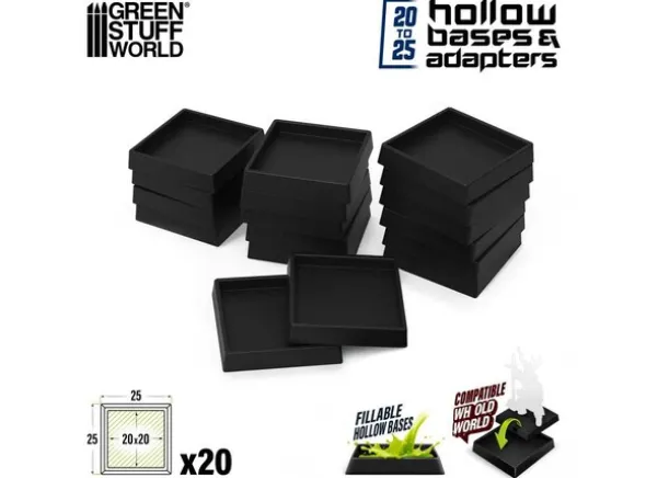 Hollow Plastic Bases 25mm