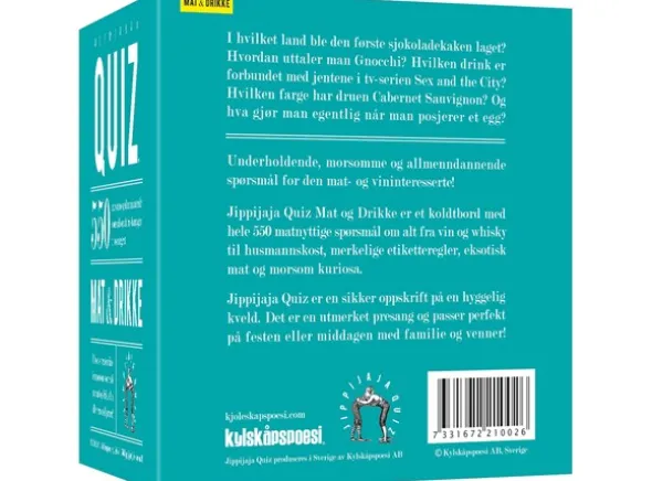 Jippijaja Quiz Mat & Drikke Kortspill