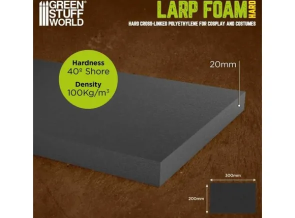 LARP Foam for Weapons - Black (Hard)