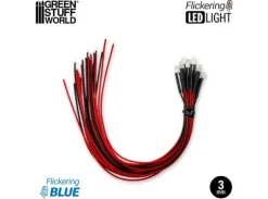 LED Light Blue Flickering 3mm (10 stk)