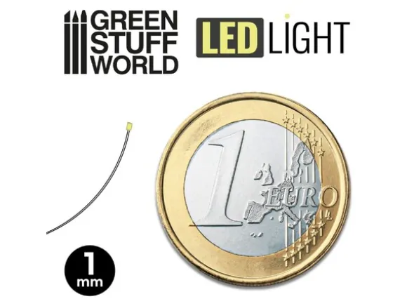 LED Light Cold White - 1mm (10 stk)