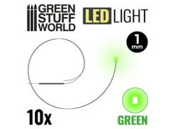 LED Light Green - 1mm (10 stk)