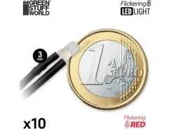 LED Light Red Flickering 3mm (10 stk)