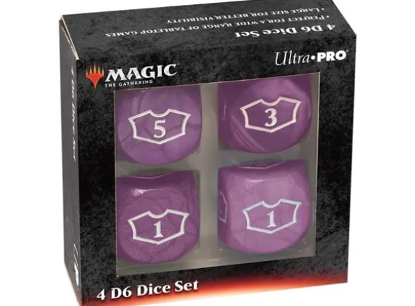Magic Loyalty Dice 4 D6 Dice Set Lilla