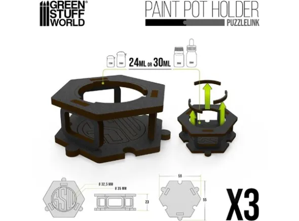 Paint Pot Holder x3