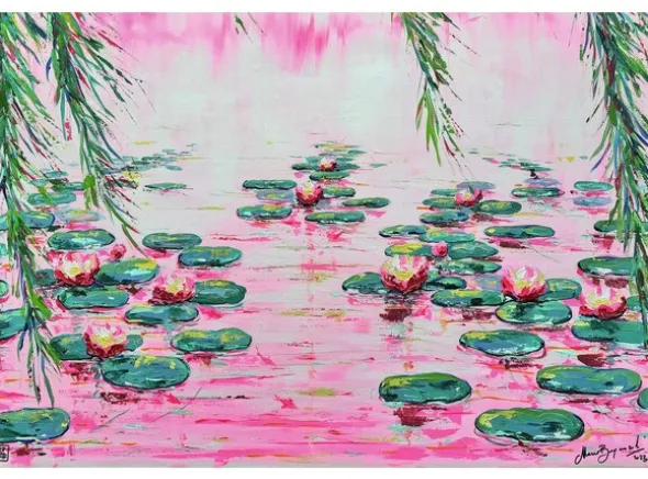 Pink Water Lillies 4000 biter Puslespill