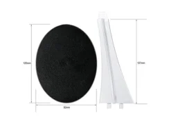 Plastbaser Svart Oval 120x92/Flying Stem