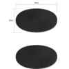 Plastbaser Svart Oval - 90x52mm (1 stk)
