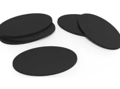 Plastbaser Svart Oval90x52mm (6 stk)