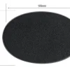 Plastbaser Svart Oval - 105x70mm (1 stk)