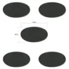 Plastbaser Svart Oval 60x35mm (5 stk)