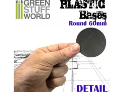 Plastbaser Svart Round - 60mm (5 stk)