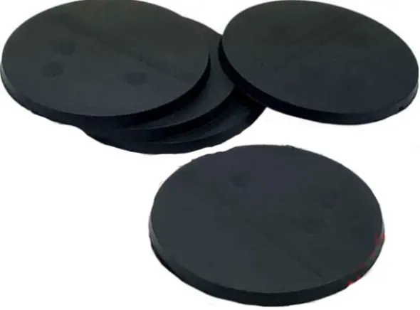 Plastbaser Svart Round - 50mm (5 stk)