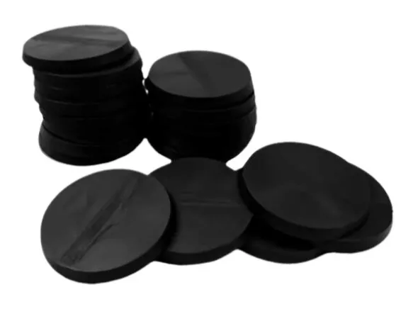 Plastbaser Svart Round - 25mm (20 stk)