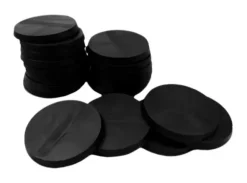 Plastbaser Svart Round - 28,5mm (20 stk)