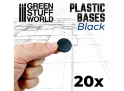 Plastbaser Svart Round - 28,5mm (20 stk)