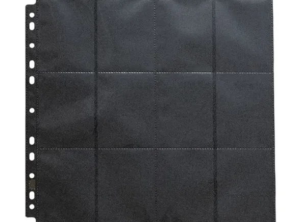 Plastlomme 24-Pocket Clear/Black 50stk