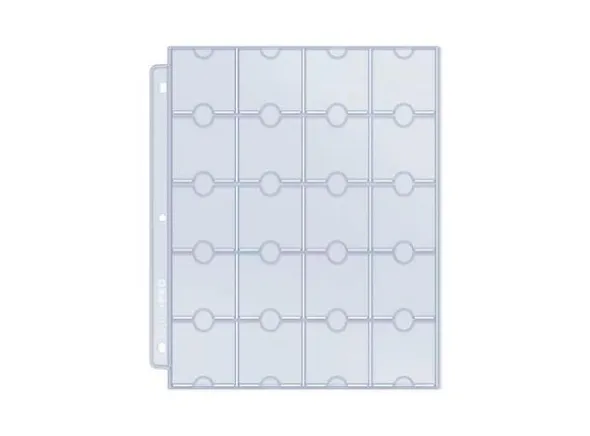 Plastlomme 20-Pocket Coins+Tokens 10stk