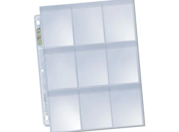 Plastlomme 9-Pocket m/ Flap - 100 stk