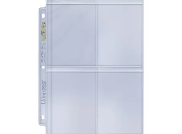 Plastlomme 4 Pocket Toploader - 100 stk