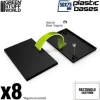 Rectangular Plastic Bases 50x75mm 8 stk