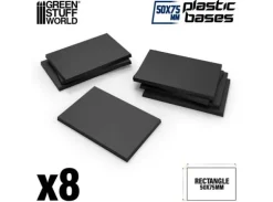 Rectangular Plastic Bases 50x75mm 8 stk