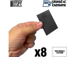 Rectangular Plastic Bases 50x75mm 8 stk