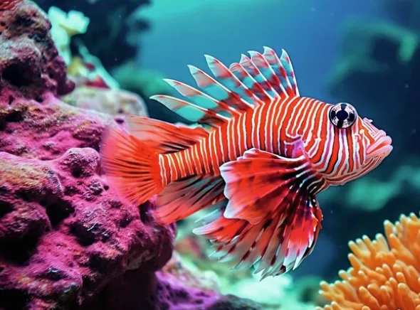 Red Lionfish 500 biter Puslespill