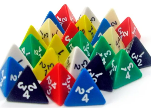 RPG Dice D4 Terning - 1 stk